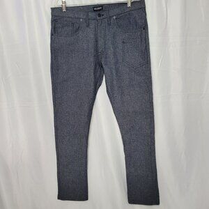 Rocksmith Men Black Slim Straight Fit Herringbone Denim Jean Size 34 Made in USA